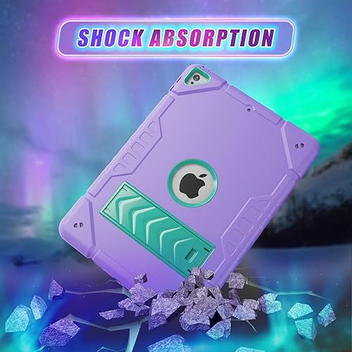 Miniatura 6 de KepaiTok Funda para iPad de 987 generación para iPad de 10.2 pulgadas con soporte, soporte integrado de 2 ángulos para niños, a prueba de golpes,