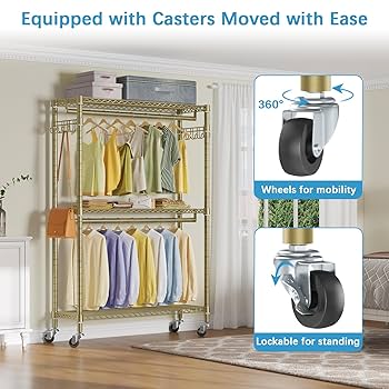 Amazon.com: VIPEK R2 Plus Rolling Clothes Rack for Hanging