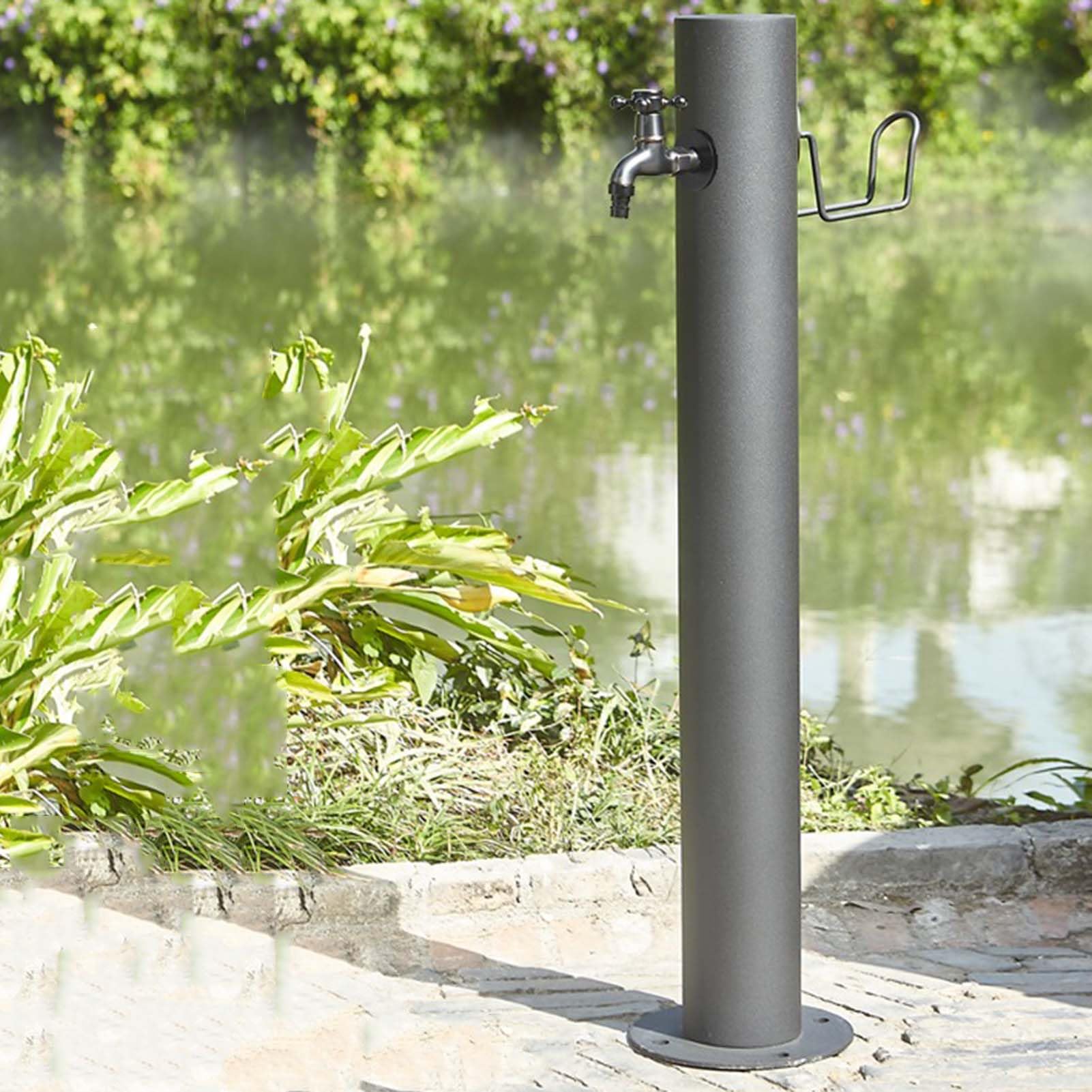 BHGFYXBS Stainless Steel Freestanding Garden Water Column With Faucet - Freeze Crack Vertical Water Column Outdoor Hose Stand For Car Washing And Watering,size_name-20.5 * 86cm kit D
