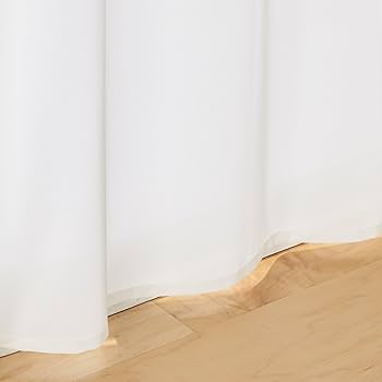 【4枚セット】無印良品 ノンプリーツカーテン 幅100×丈135cm 無印良品 麻平織ノンプリーツカーテン 幅100×丈135cm用 オフ白 1