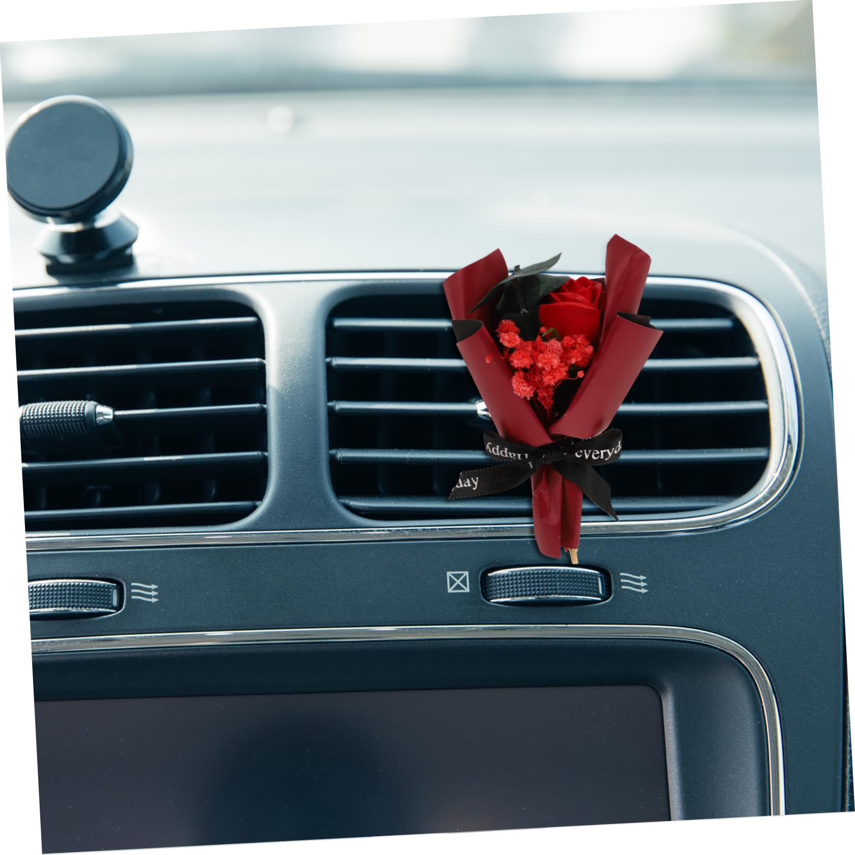 SOLUSTRE 4pezzi Clip Decorativa Per Aria Con Fiori Secchi Diffusore Per Auto Facile Da Installare Design Elegante Per Interni Auto e Casa Ottimo Per Occasioni Speciali