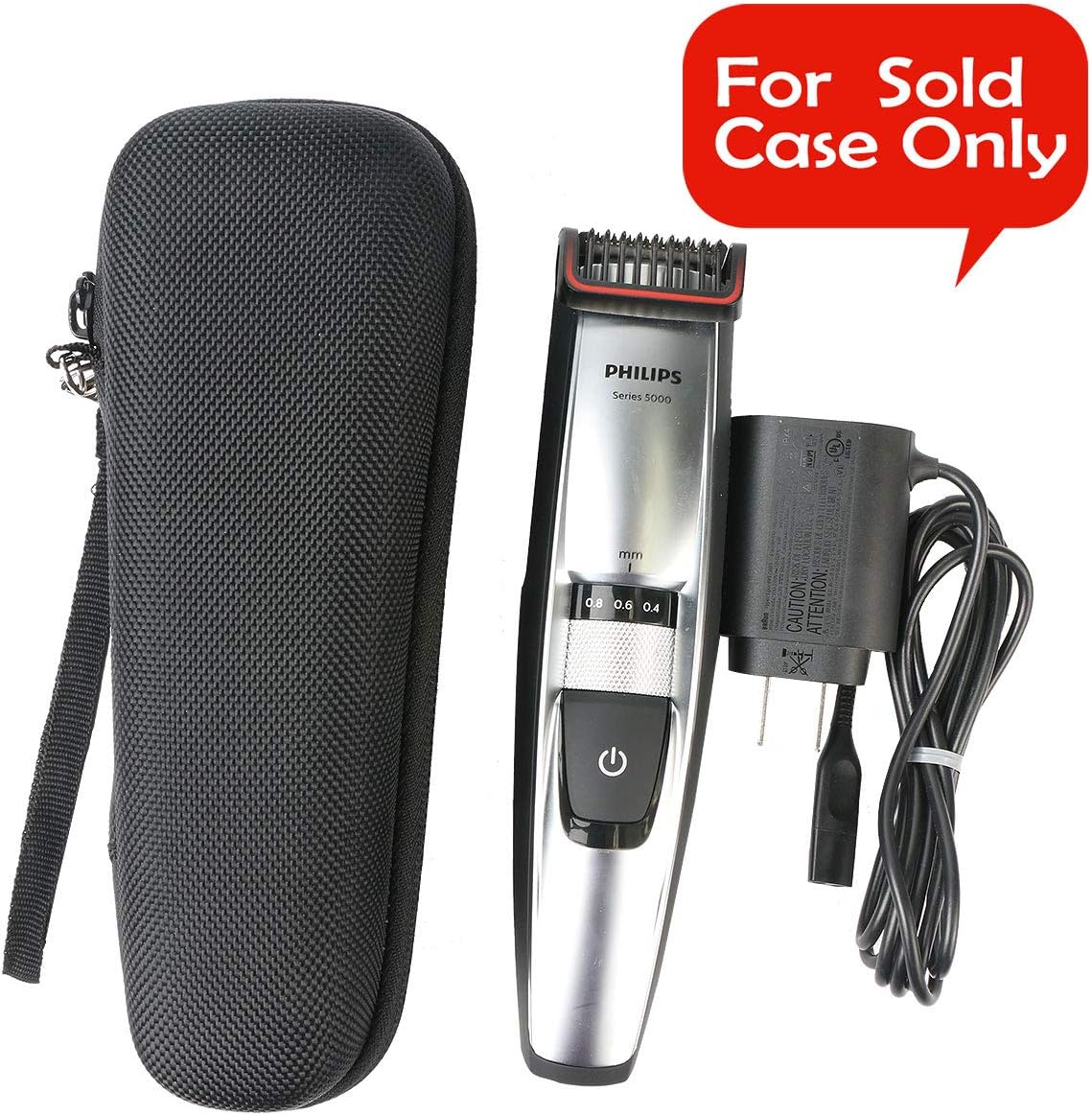 khanka Hard Travel Case Replacement for Norelco Philips Beard Trimmer and Hair Clipper 5500/5100 / 7000 Built-in Length Settings, Hair Clipping Combs