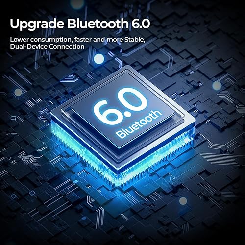 Miniatura 3 de havit Auriculares híbridos adaptativos con cancelación activa de ruido inalámbricos H670BT, auriculares sobre la oreja, Bluetooth 6.0, tiempo de