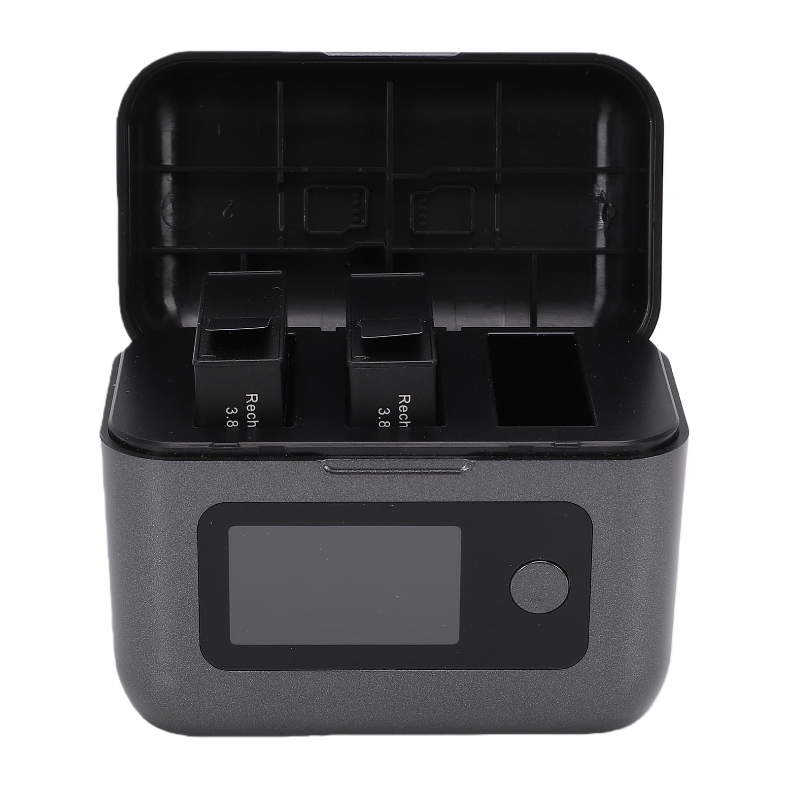 Annadue Hub do ładowarki Baterii Stacja Szybkiego ładowania Stacja ładująca 3 Gniazda 30 W PD3.0 Wyświetlacz LCD 2100 MAh 2 Baterie [marka] do 6 5 Pro 4 3 360