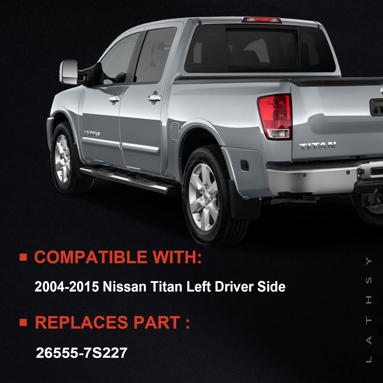 Tail Light Assembly Compatible with 2004-2015 Nissan Titan Left Driver Side Replace: 265557S227