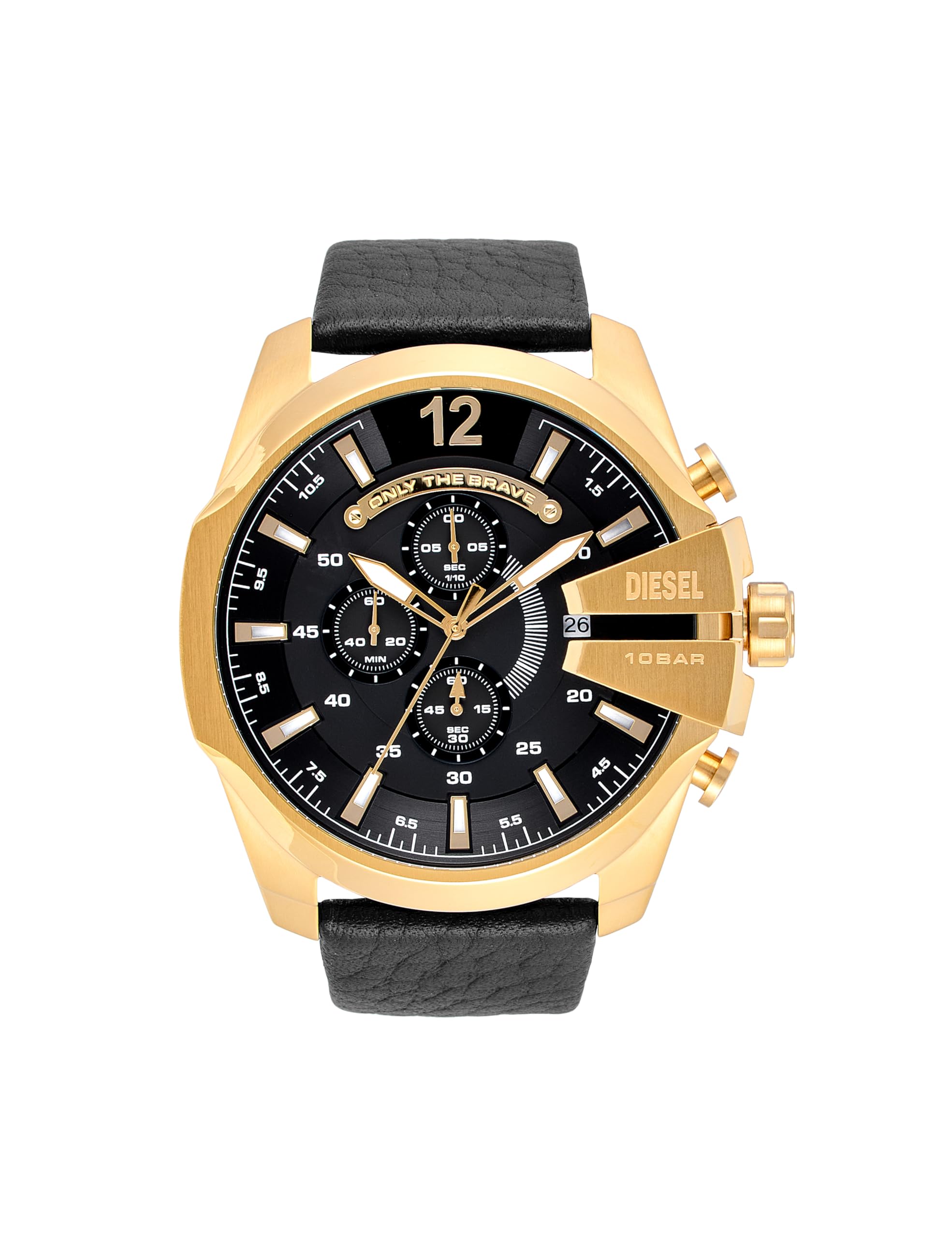 Diesel Mega Chief Analog Black Over sized dial Men's Watch - DZ4344