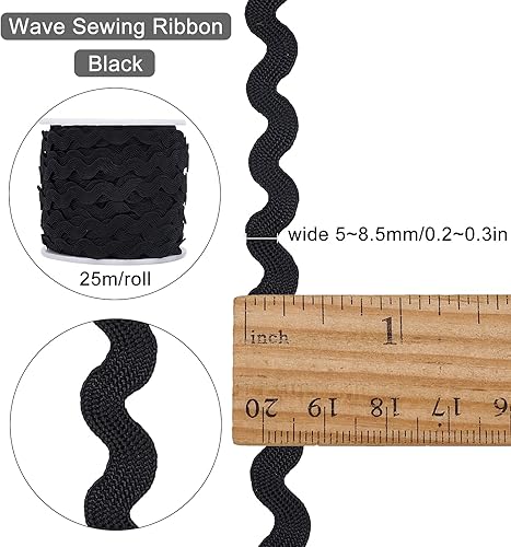 Miniatura 91 de GORGECRAFT 1 rollo de cinta RIC Rac de 27 yardas/82.0 ft para coser con flecos, 0.197 in/0.2 pulgadas para coser flores, boda, fiesta, cinta de Verde