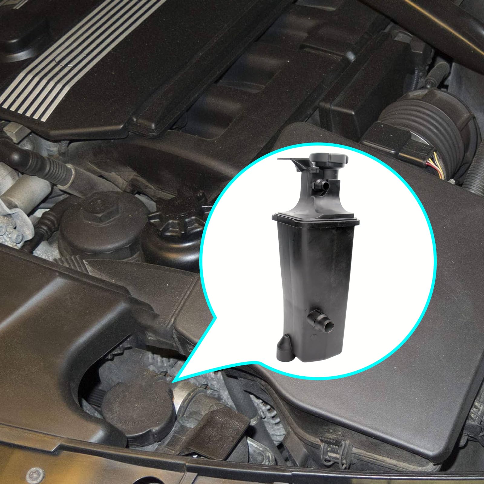PPNZQAUT 17137787039 Kit de rservoir de liquide de refroidissement avant  avec capteur et bouchon compatible avec