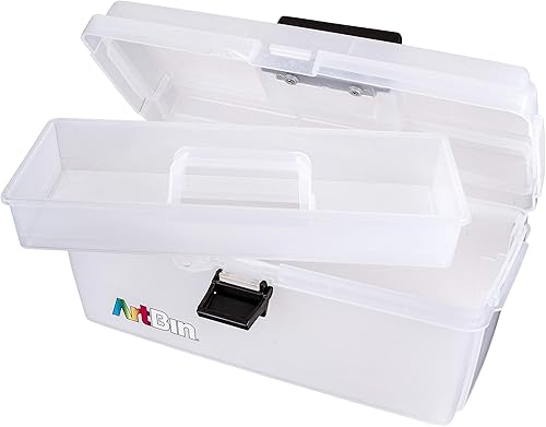 Miniatura 2 de ArtBin 6966AB - Caja de bandeja elevable, organizador portátil de arte y manualidades con asa y bandeja, transparente