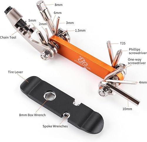 Miniatura 4 de Multitool - Herramienta de cadenaTorxHexDestornillador - Kit de reparación de bicicletas compacto y ligero para bicicletas de carretera y montaña