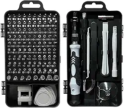 Conjunto de chaves de fenda de precisão 115 em 1, kit de ferramentas de reparo eletrônico, broca micromagnética com eixo flexível para telefone, Mac, computador, relógio, console, campainha