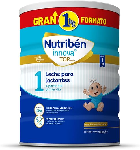 Nutribén Innova 1 - Leche en Polvo GRAN FORMATO | Fórmula para Bebé desde el Primer Día | sin Aceite de Palma | Con Cacito Dosificador Incluido más Higiénico | con BPL1 y DHA | 1 Bote de 1KG