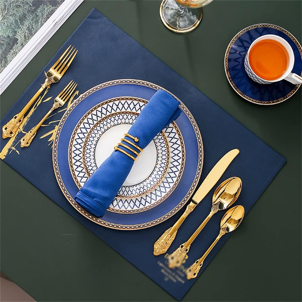 Ceramic Tableware Set Table Decoration Pattern Napkin Placemat Dinner Plate Home Kitchen