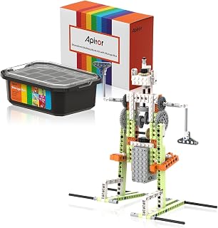 Apitor Robot E STEM Kits - Includes Large Storage Organizer, 14 in 1 Electric Building Toys with Learning Materials, Educational Construction Science Kit for Kids 8-10 10-12 Christmas Birthday Gift