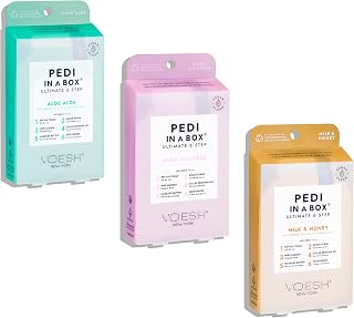 VOESH Pedi in Box Ultimate 6 Step- Ultimate Spa Pack- Intensive Foot Pack- At Home Pedi- Pedi in a Box- At Home Spa- DIY Spa- Pedicure- Pedi- DIY Pedi