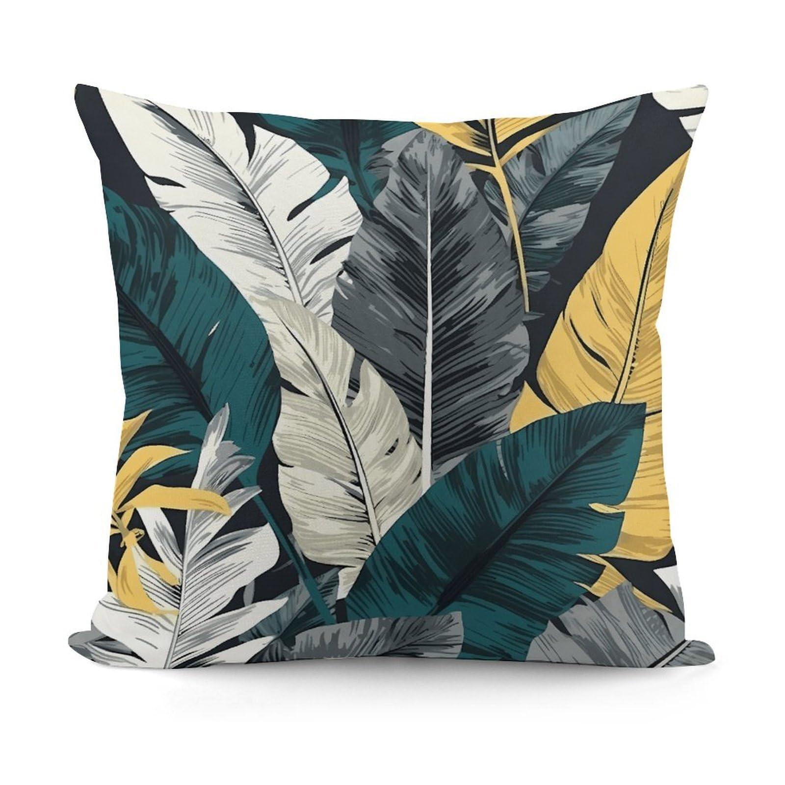 VstaDank Different Leaves Throw Pillow Cover Soft Square Cushion Cover Art Artwork Pillow Covers Mordern Couch Pillow Covers Decorative Cushion Case for Chair Couch Bedroom Living Room