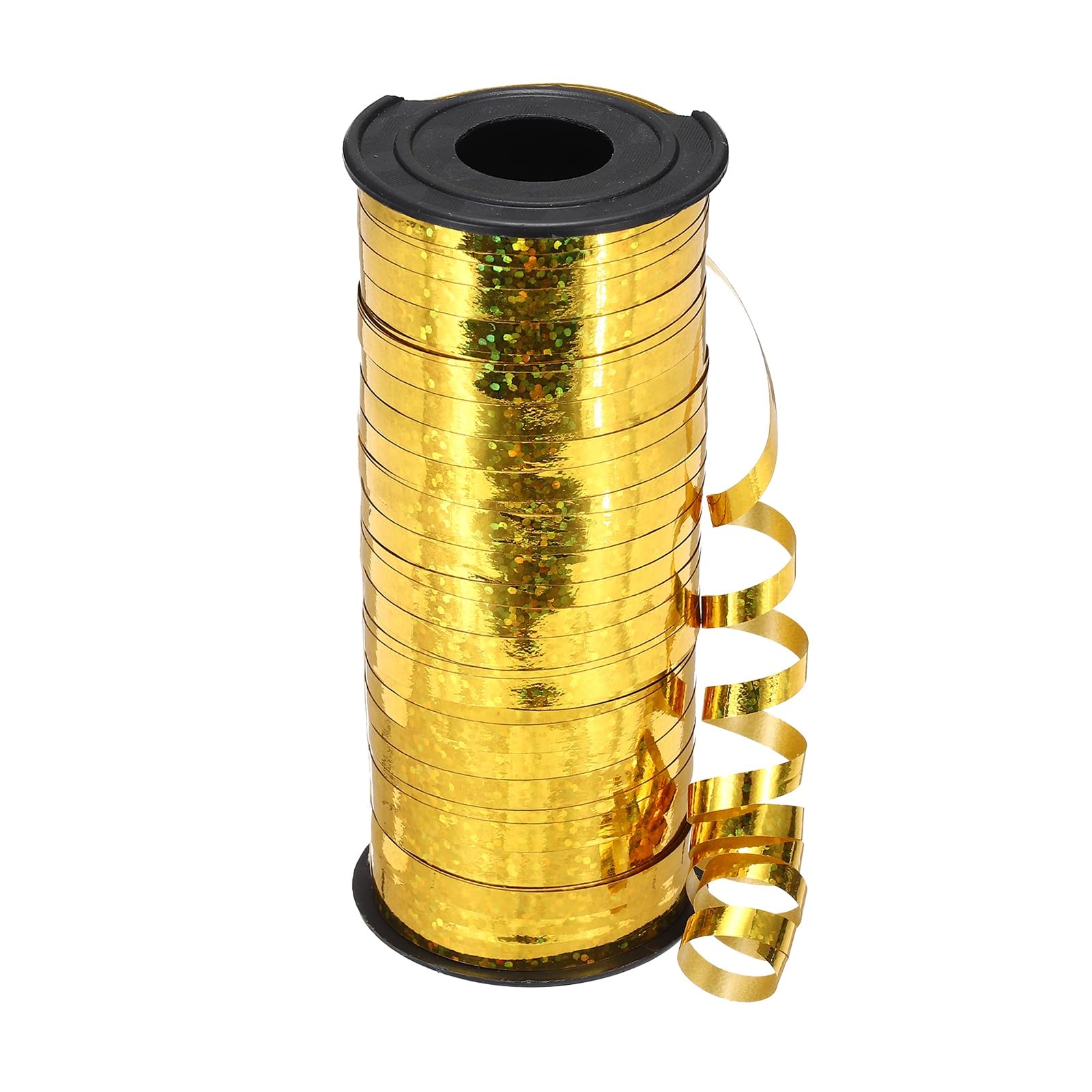 PATIKIL Glitter Curling Ribbon, (91m x 5mm, Gold), Plastic Balloon String Ribbon Shiny Metallic Curly Ribbons Roll, Suit for - Crafts/Gift Wrapping/Wedding/Birthday/Party