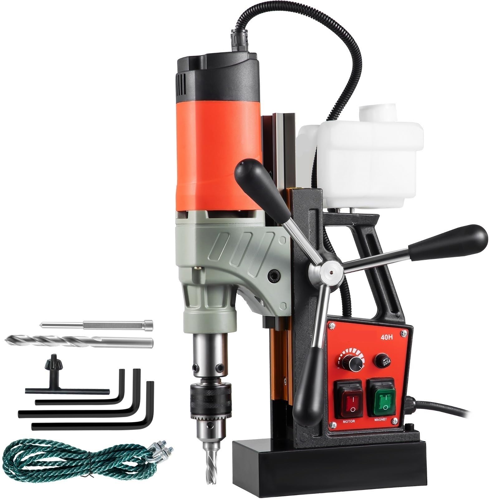 Eyes La Eyesla Magnetic Drill Press,1200W 40Mm 13000N Electric Mag Bench Tapping Drilling Rig Machine For Engineering Steel Structure