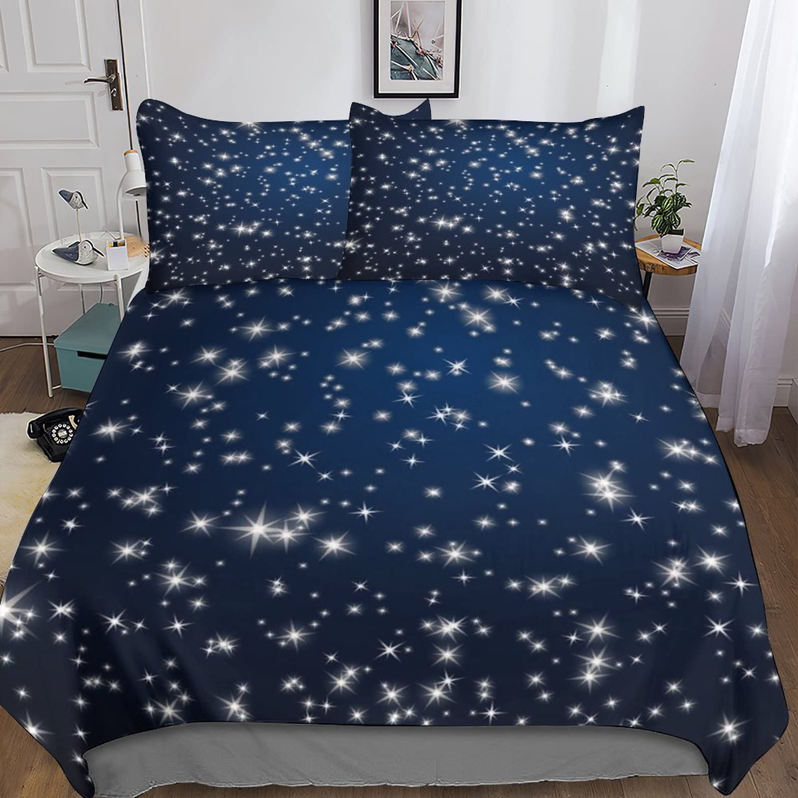 Parure de lit cosmos en microfibre souple respirante avec fermeture éclair pratique