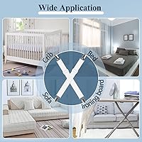 Vista 9 de Sopito Correas para sábanas, 8+2 piezas resistentes elásticos para sábanas, tirantes de colchones, cortos+ largos, blanco y negro