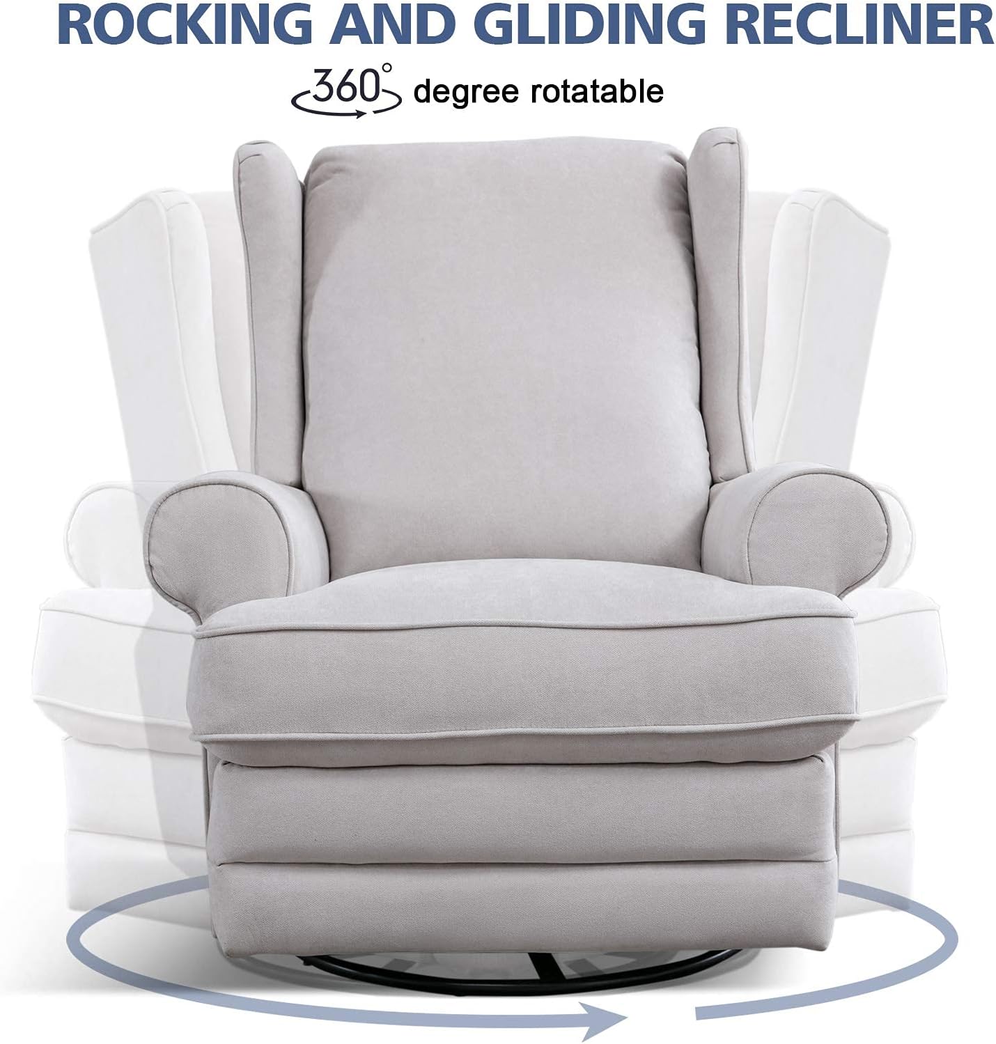 Buy Anjhome Swivel Rocker Recliner Chairs Fabric Manual Nursery Glider Chair Buy Anjhome Swivel Rocker Recliner Chairs Fabric Manual Nursery Glider Chair