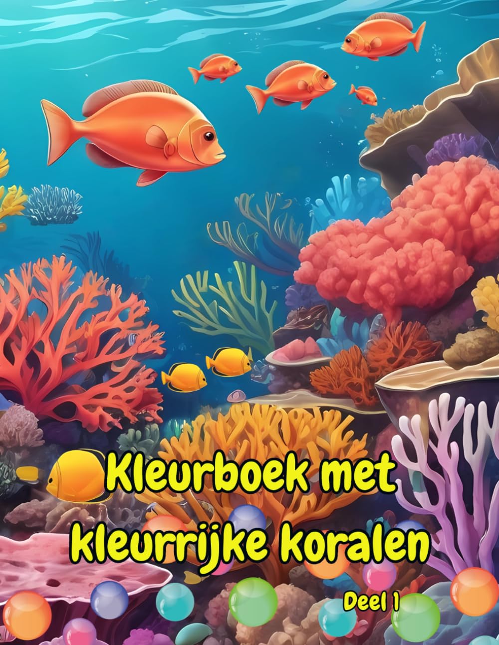 Kleurboek met kleurrijke koralen: Een onderwateravontuur door koraalwerelden