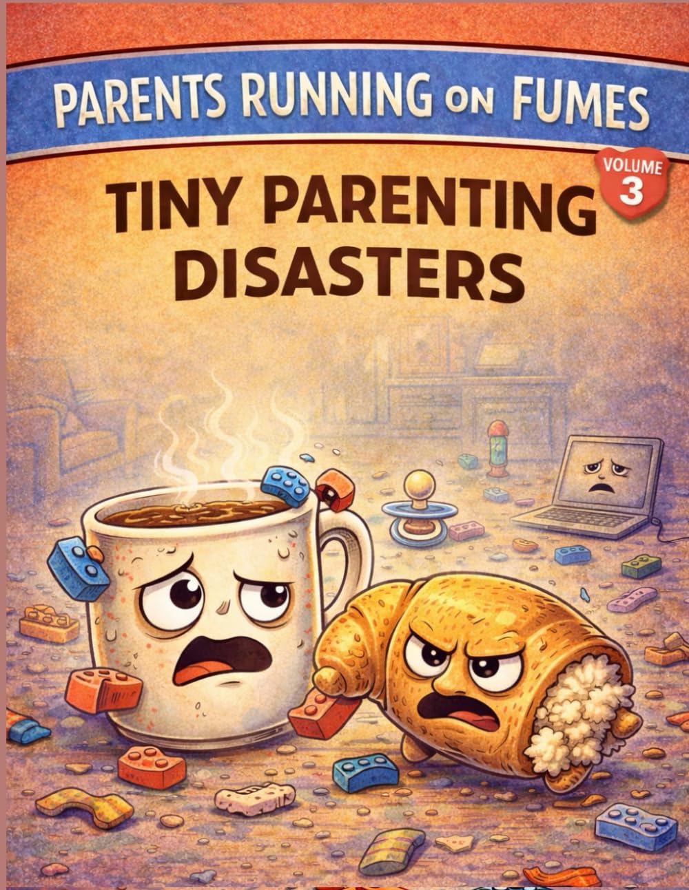 Parents Running on Fumes: Tiny Parenting Disasters: A Funny Adult Coloring Book for Tired Moms & Dads | Single-Sided Stress-Relief Pages