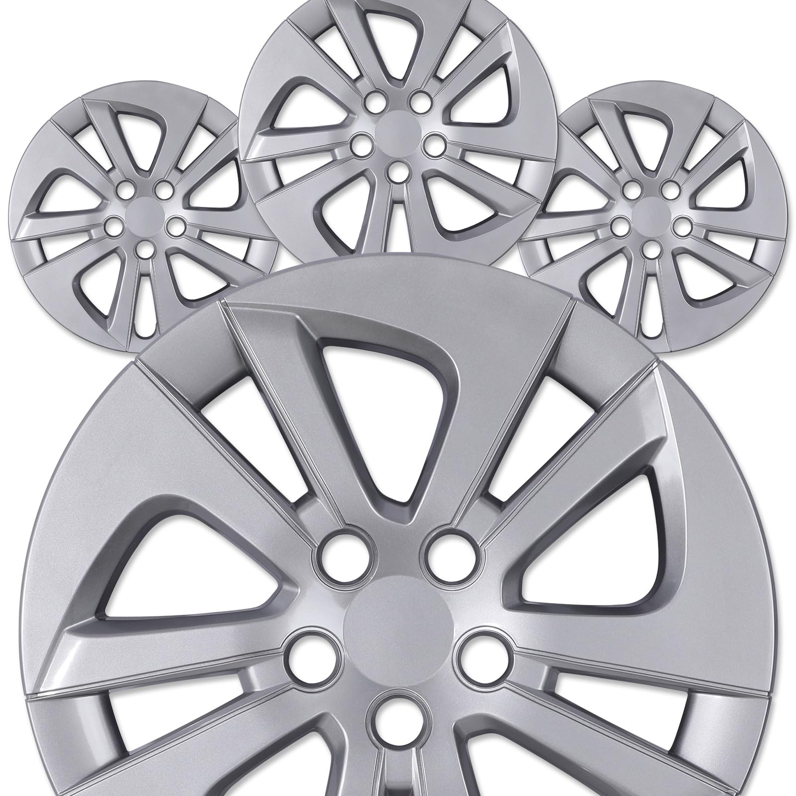 15 Inch White Hubcaps For Prius & Corolla Hybrid - Snap-On Wheel Covers, 4-Pack - View #8