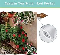 Vista 33 de Cortina cenefa, patrón japonés floral, cortinas de cocina, con bolsillo para cortina, cenefa de tratamiento para ventana de baño, 42 x 18 pulgadas