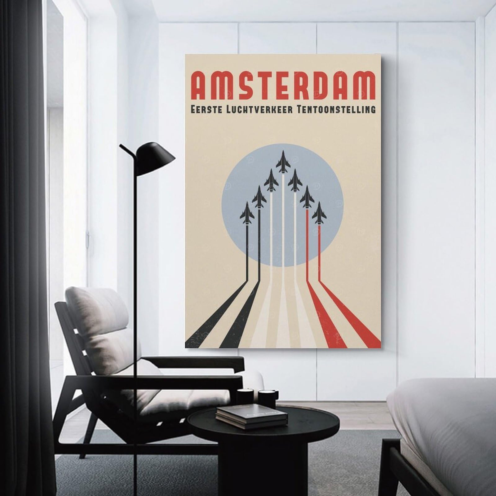 Junmoney Room Decor Wall Art Amsterdam Fly Fest, 08x12inch(20x30cm), for Wall Displays, Bedrooms Or Room Updates, A Versatile Canvas Print for Layering