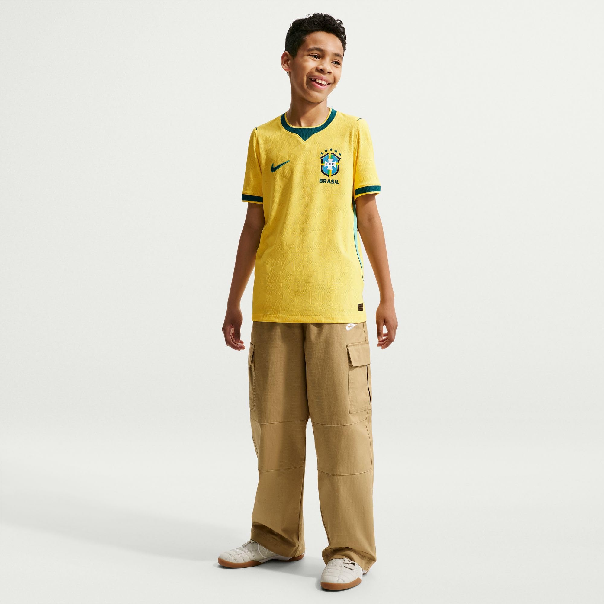 Nike Brasilien 2026 Heimspiel Nike Aero-fit Authentic Fußballtrikot Für Ältere Kinder Camiseta de fútbol Unisex niños