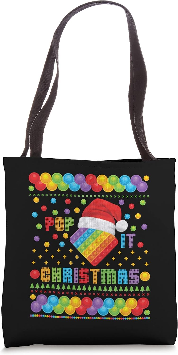 Pop It Christmas Ugly Sweater Toy Lover Best Fidget X-mas Tote Bag