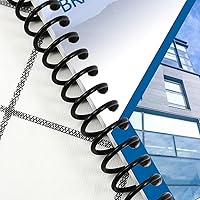 Vista 2 de Rayson Bobina de encuadernación en espiral de plástico de 1/2", capacidad de 95 hojas, paso 4:1 de 0.500 in, espinas de encuadernación negras