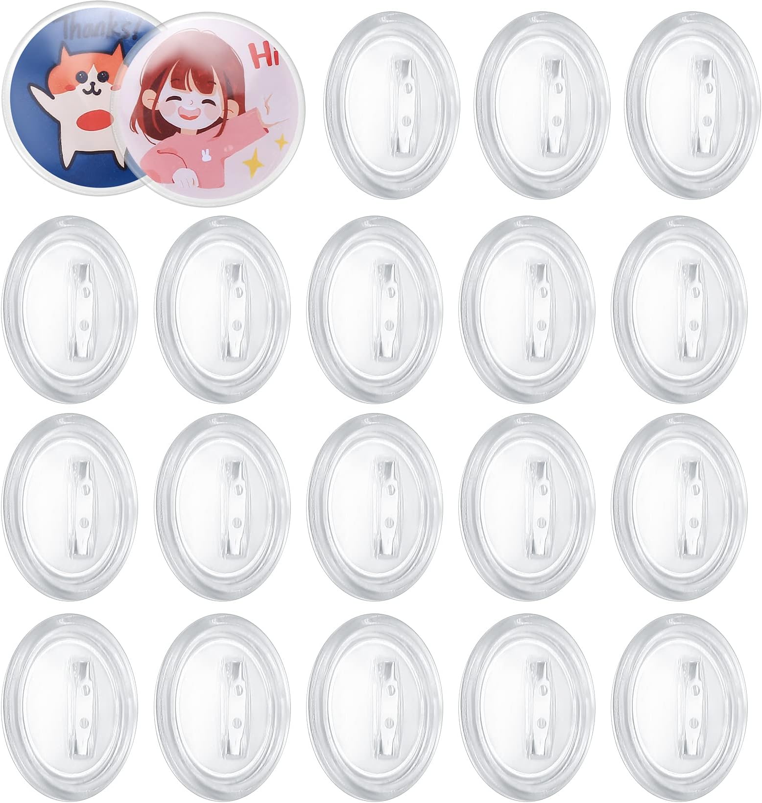 Guduling 12 Stück DIY-Buttons Zum Selbstgestalten - Transparente Anstecker Für Fotos & Kreativprojekte