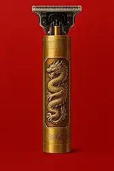 Máquina de Cortar Cabelo Profissional DRAGÃO PRO - Kit Completo Sem Fio para Barba, Pezinho e Degradê (4 Pentes + Óleo + Escova Premium)