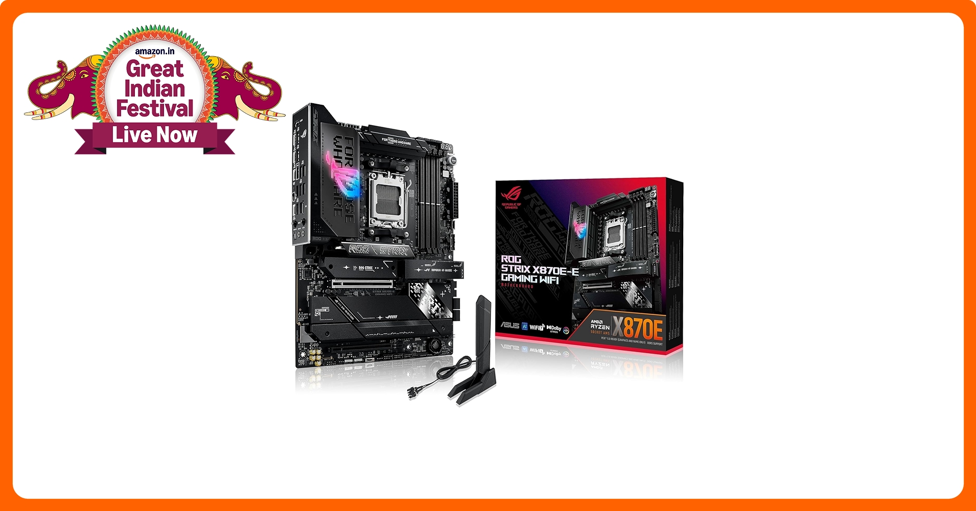 Amazon.in: Buy ASUS ROG Strix X870E-E ATX DDR5 Gaming Wi-Fi