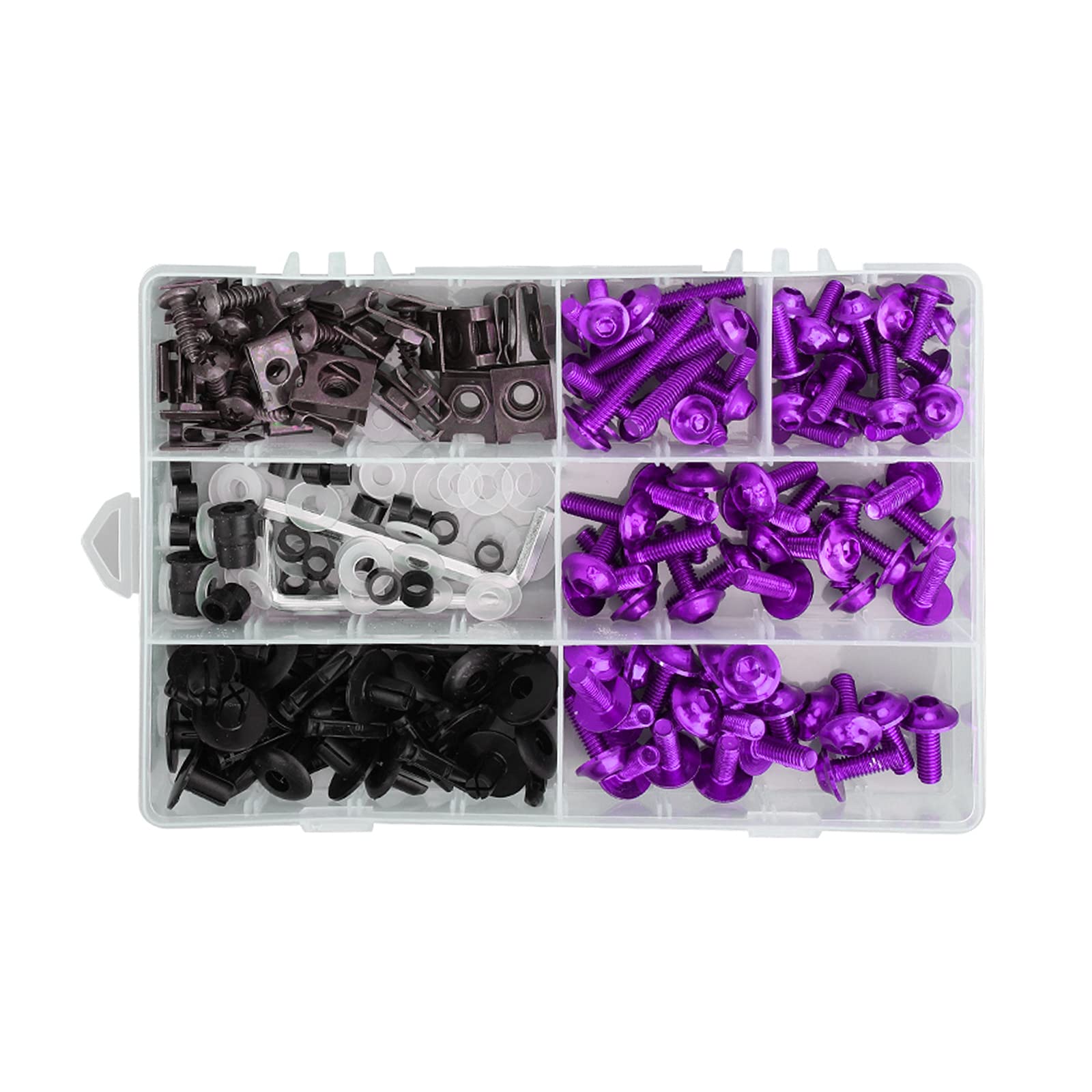 Topteng Kit di Viti per carenatura Adatto per Yamaha YZF R6 R1 R25 R125 R3 T-Max MT XJR, Viola