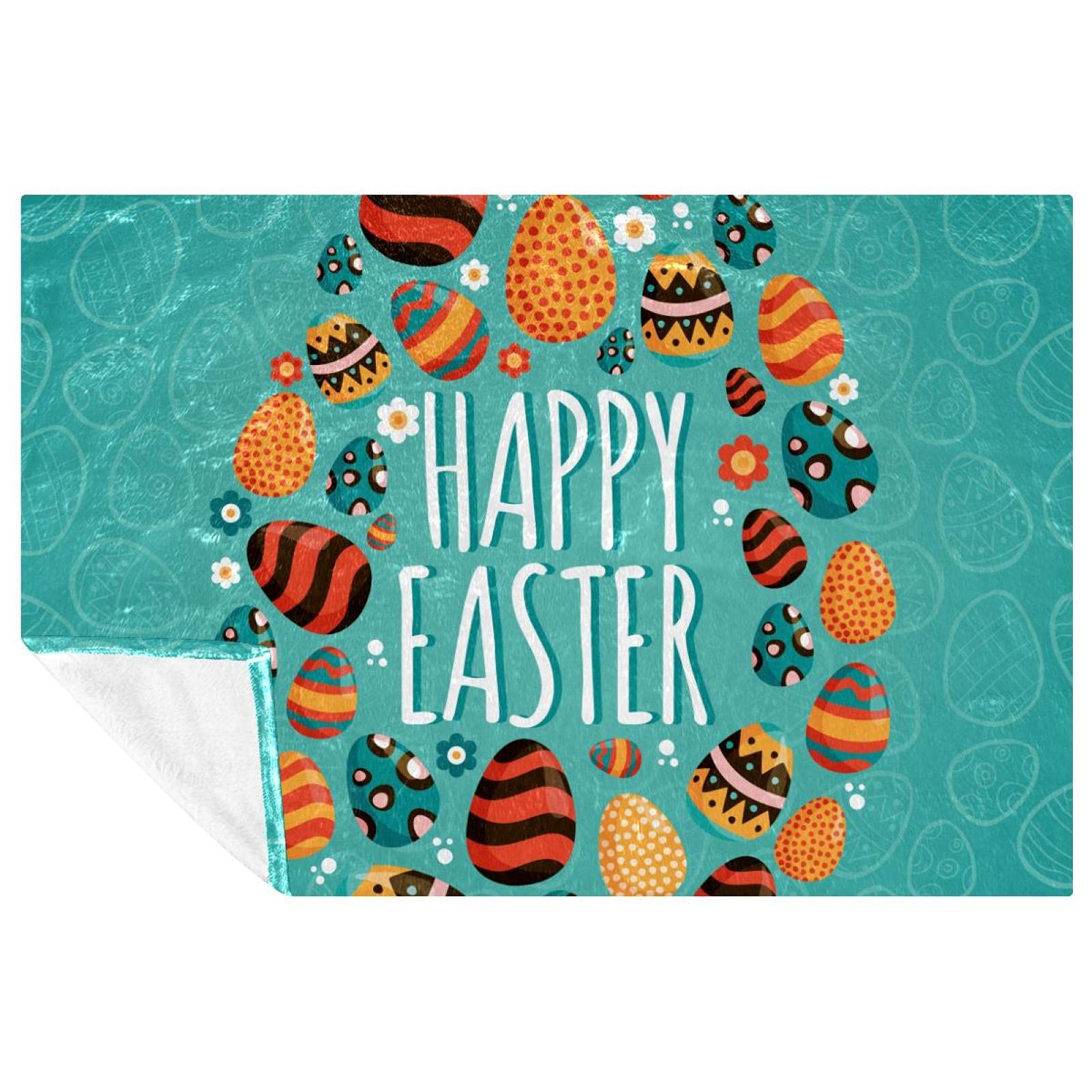 Couverture chaude Happy Easter pour vos pique-niques et sorties camping