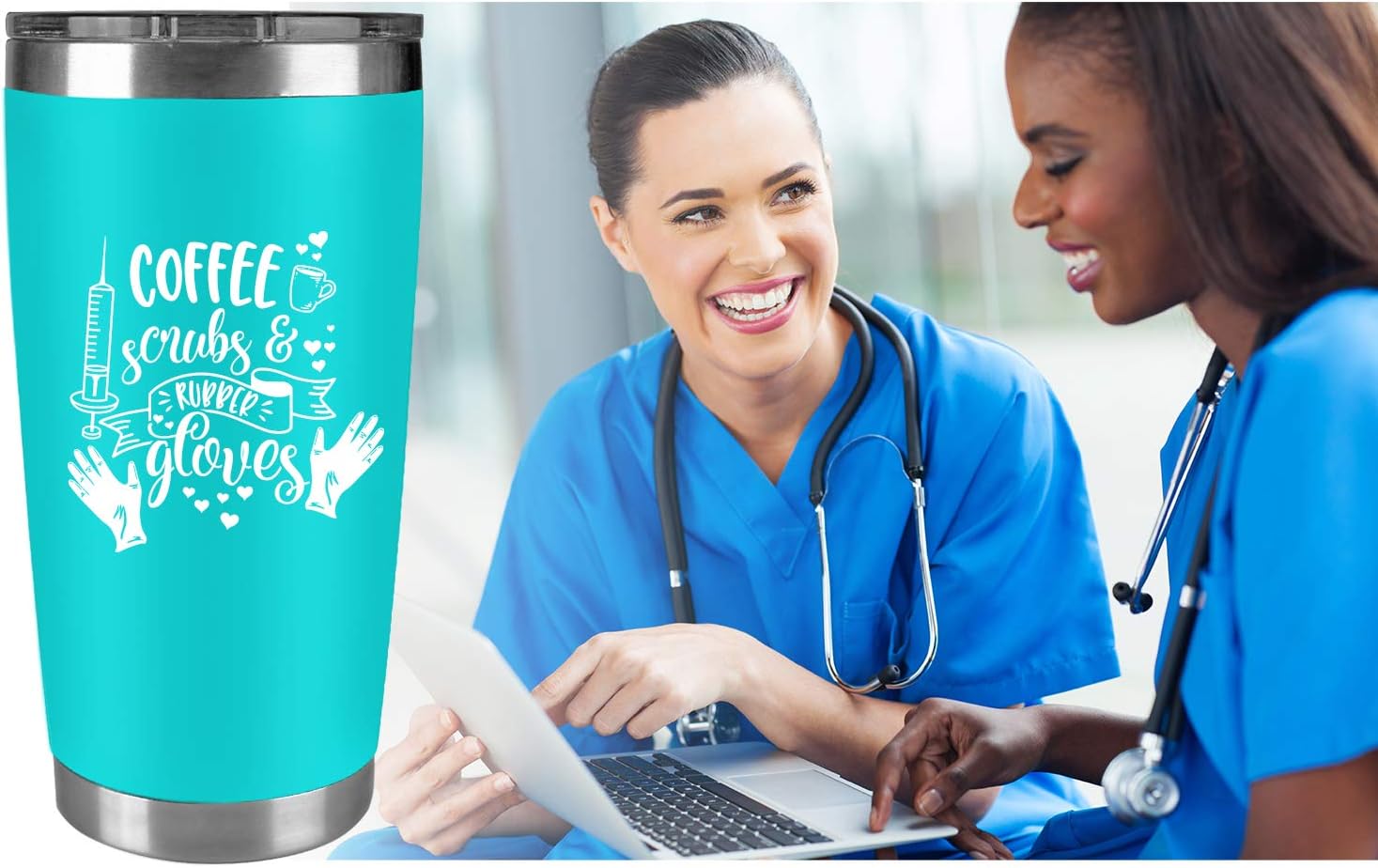 Onе-Dау Sаlе: Uр tо 70% оƒƒ Coffee Scrubs and Rubber Gloves Nurse Tumbler, CNA Gifts, RN Nurse Gifts for Women, Nurse Gifts, 20 oz Stainless Steel Vacuum Insulated Nurse Coffee Mug (Mint Blue) Bеѕt Prоmо Coffee Scrubs and Rubber Gloves Nurse Tumbler, CNA Gifts, RN Nurse Gifts for Women, Nurse Gifts, 20 oz Stainless Steel Vacuum Insulated Nurse Coffee Mug (Mint Blue)