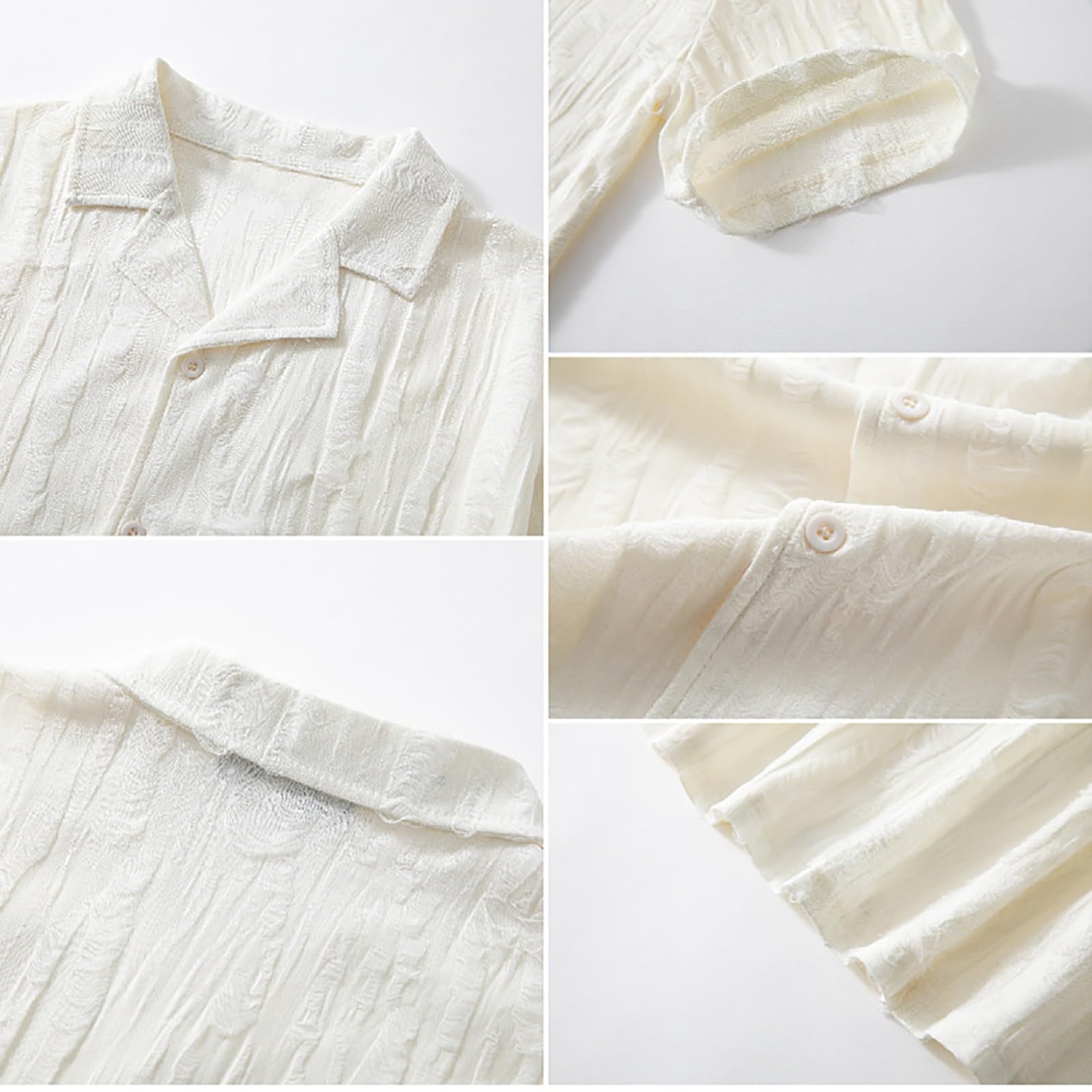 Camicia da Uomo in Lino a Maniche Corte,vestibilità Ampia Camicie Estiva Mezza Abbottonatura Camicia Lino Uomo Antirughe