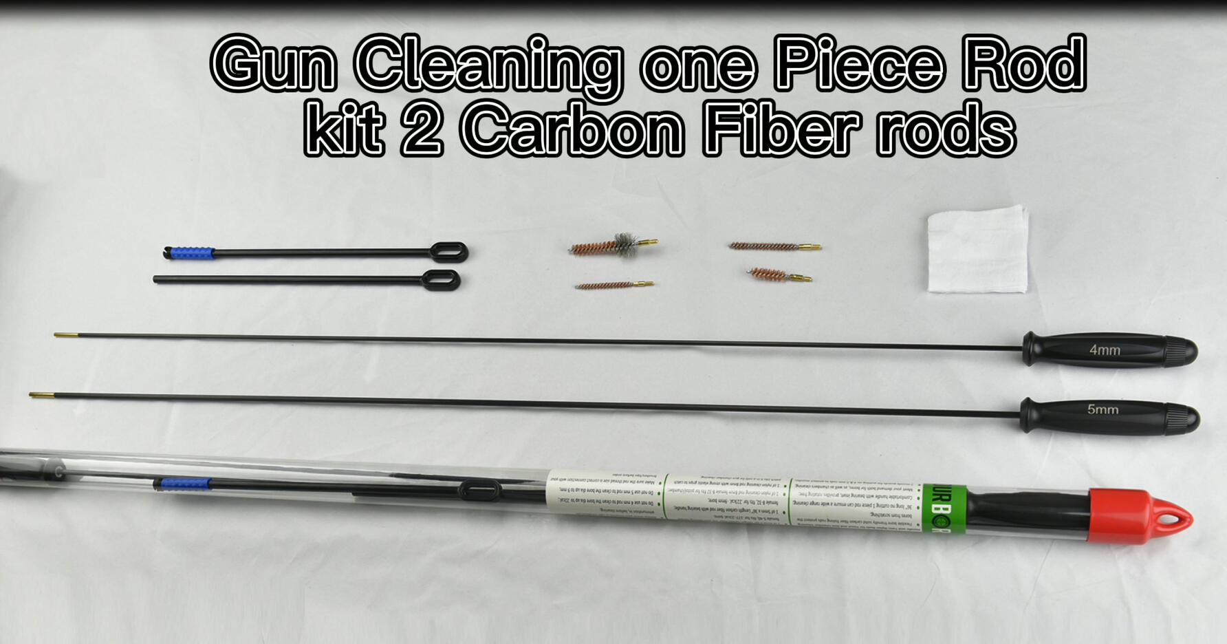 Watch 2pcs Pack Carbon fiber gun cleaning rods 4 & 5 mm 36