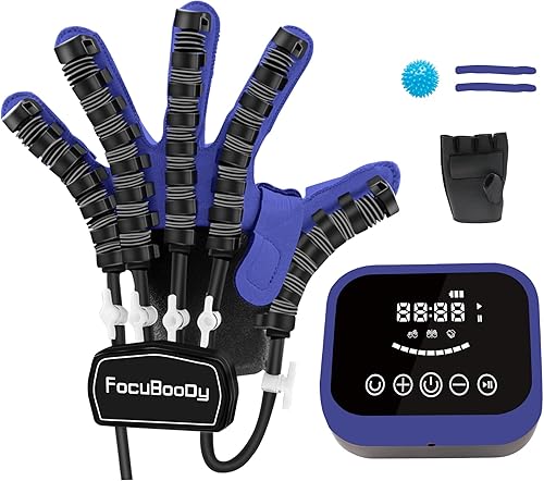 Guantes de robot de rehabilitación de manos, equipo de entrenamiento de dedos para hemiplejia accidente cerebrovascular y parálisis cerebral