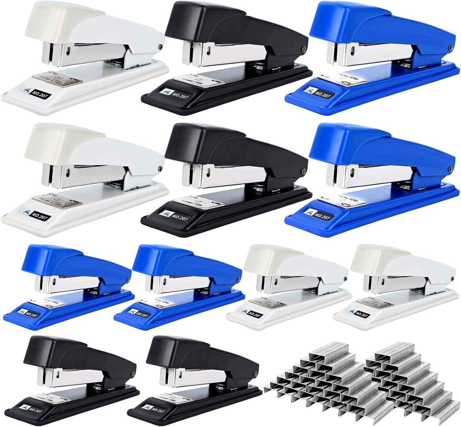 12 Pieces Staplers for Desk with 12000 Staples Heavy Duty Desktop Basics Stapler
