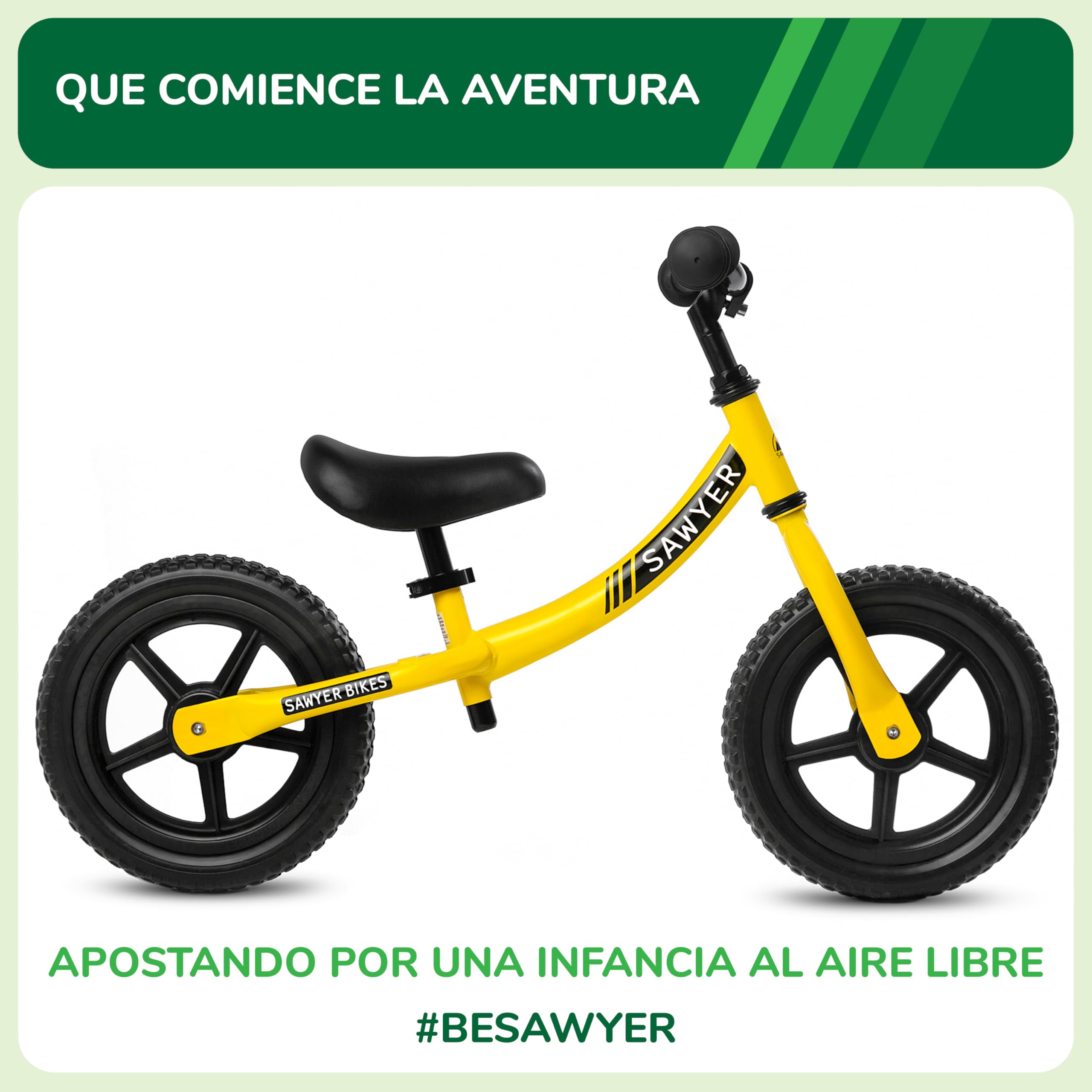 BUDDY BABY Superbike – Vélo Sans Pédales Léger, Cadre Bas, Selle Réglable, Jusqu’à 35 Kg, Dès 3 Ans