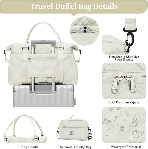 Miniatura 5 de Weekender Bags for Women Travel, Overnight Travel Duffel Bag with Wet Pocket and Separate Toiletry Bag, Airplane Personal Item Travel Bag, Travel