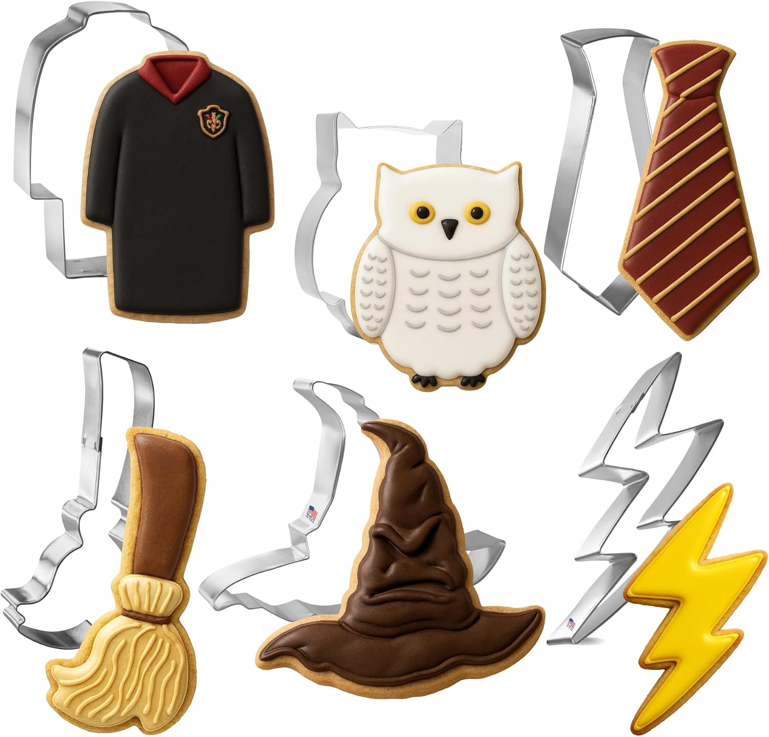 Foose Halloween Wizard Edition Cookie Cutter Set 6 Pc with Recipe Card, Made in USA