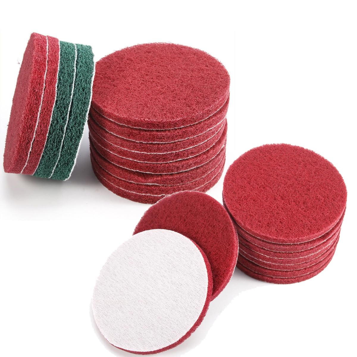 Beeiee 5 Inch Flocking Scuff Pads, 8Pack Drill Brush