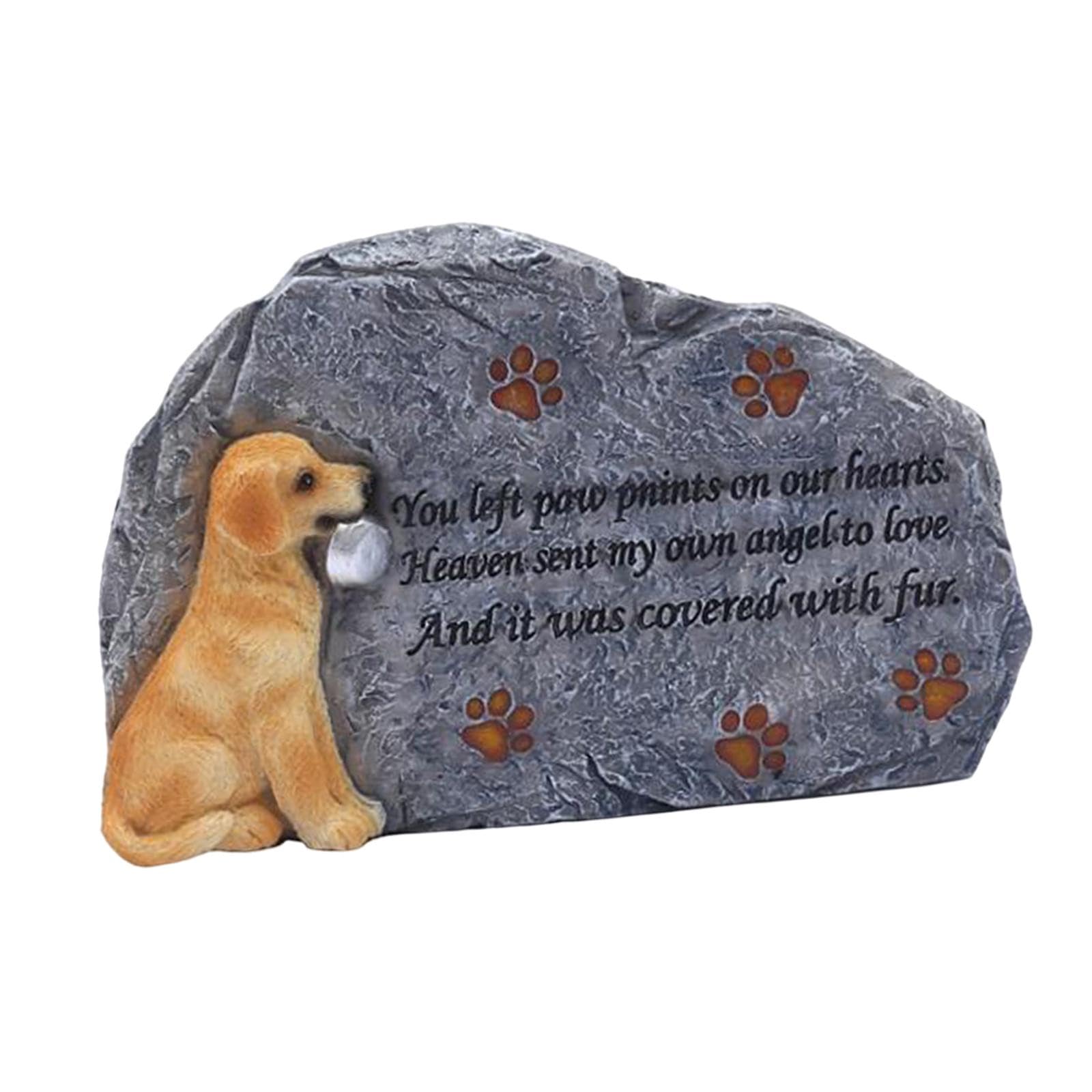 Colcolo Piedra Conmemorativa para Perros Lápida Conmemorativa para Perros Pérdida de Regalo para Perros Lápida Resina Decoración Resistente a La Intemperie Mo, Estilo b, Individual