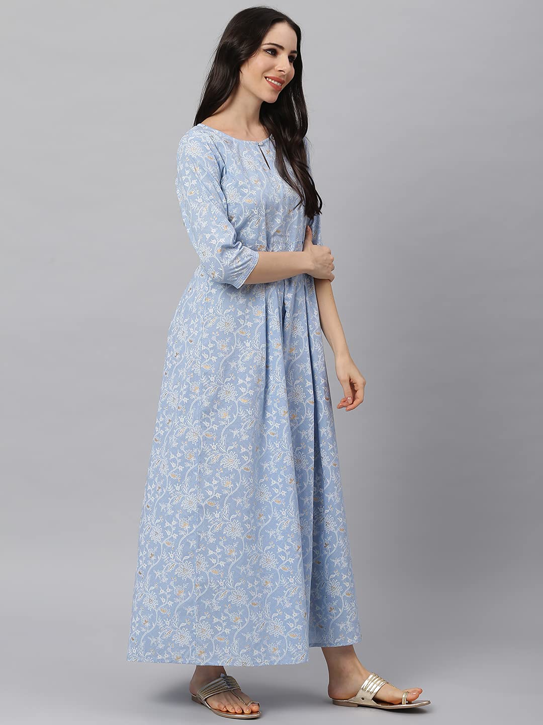 Idalia Mustard And Sage Green Cotton Kurta Set For Women