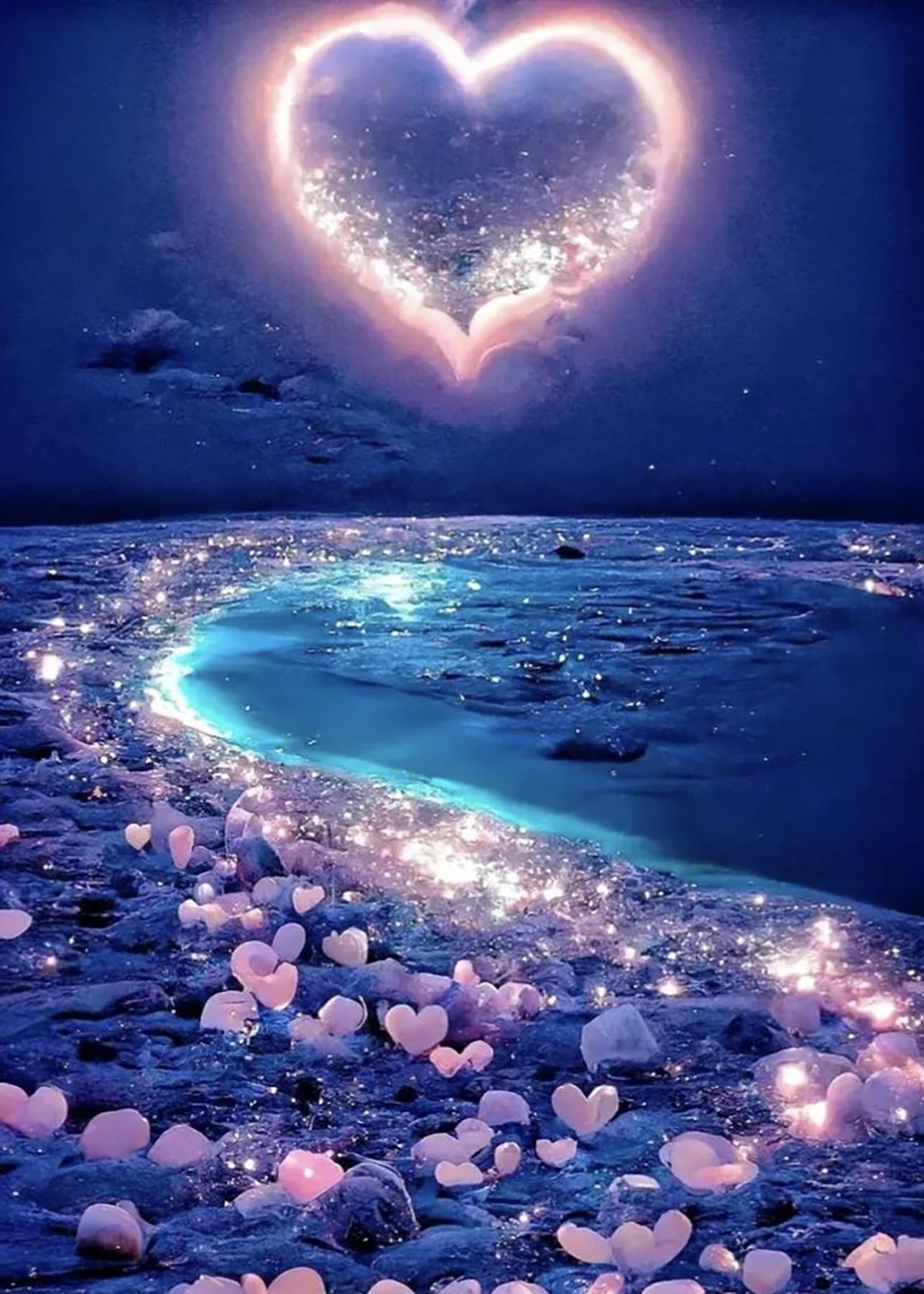 KINPLUB 5D Diamond Painting Kits for Adults, Love Heart, Beach, Diamond Art Kits for Adults Beginners, DIY Painting with Round Diamond Dots, Home Wall Decor,-image-38